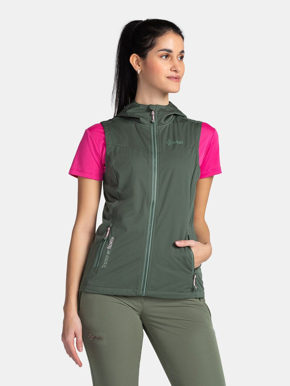 Kilpi Gilet softshell da donna verde scuro Kilpi Monilea