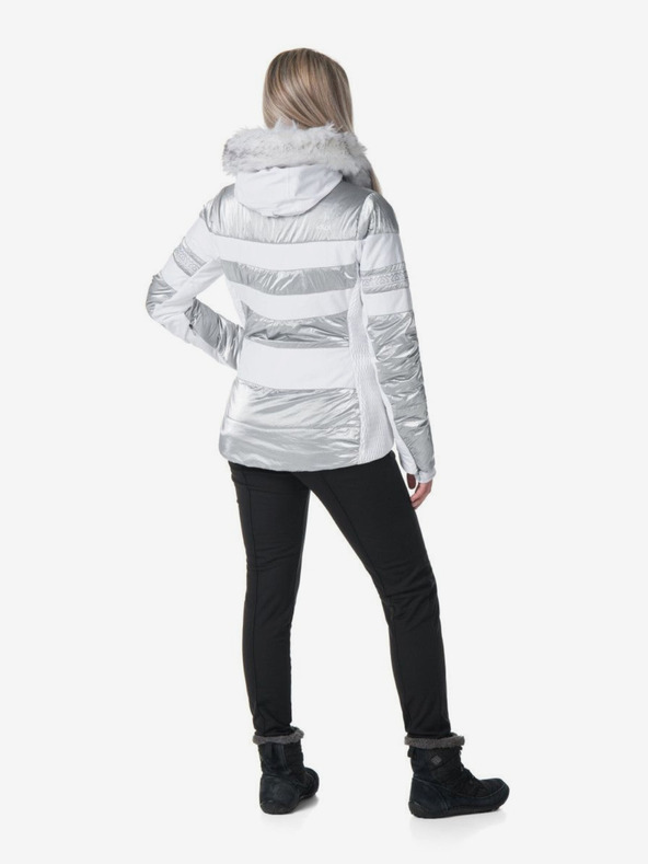 Kilpi Giacca da sci Kilpi Dalila da donna in bianco, grigio e argento