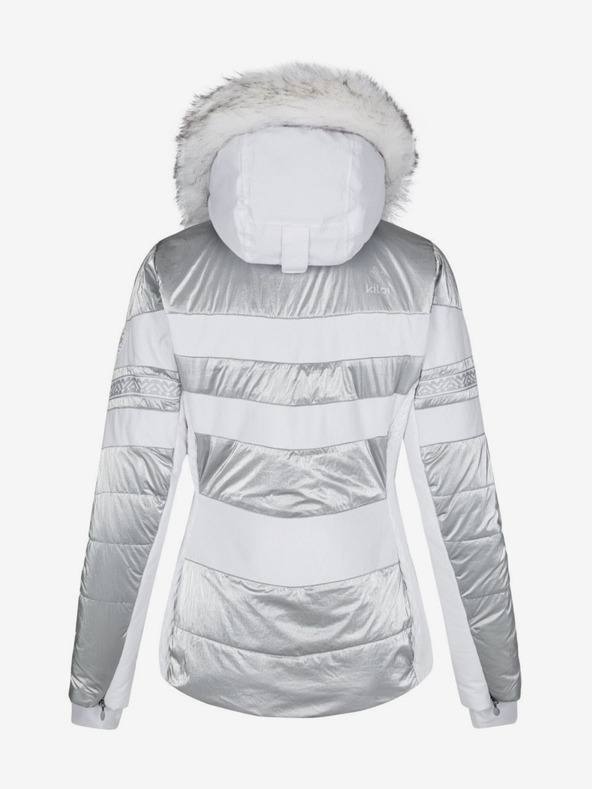 Kilpi Giacca da sci Kilpi Dalila da donna in bianco, grigio e argento