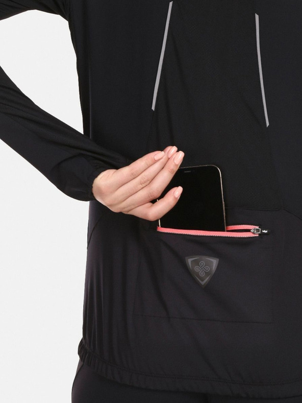 Kilpi Giacca sportiva da donna nera e rosa Kilpi Nordim