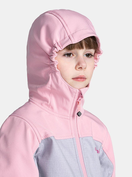 Kilpi Giacca softshell grigia e rosa da bambina Kilpi RAVIA-J
