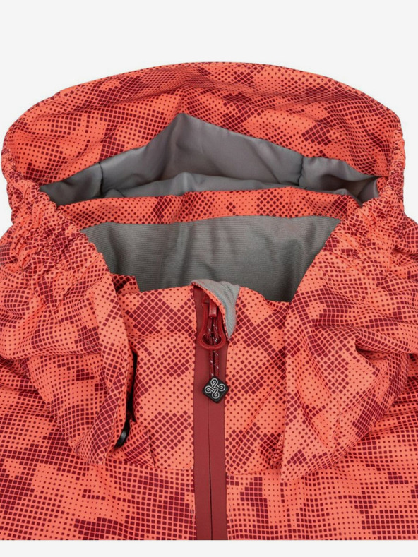 Kilpi Giacca da sci a fantasia rossa e arancione da bambina Kilpi SAARA-JG