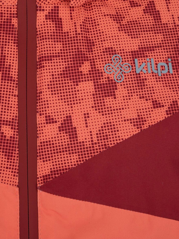 Kilpi Giacca da sci a fantasia rossa e arancione da bambina Kilpi SAARA-JG