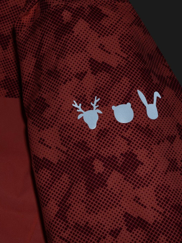 Kilpi Giacca da sci a fantasia rossa e arancione da bambina Kilpi SAARA-JG