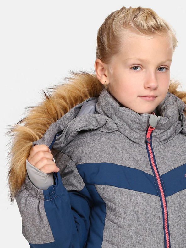 Kilpi Giacca da sci da bambina blu e grigia Kilpi Alisia