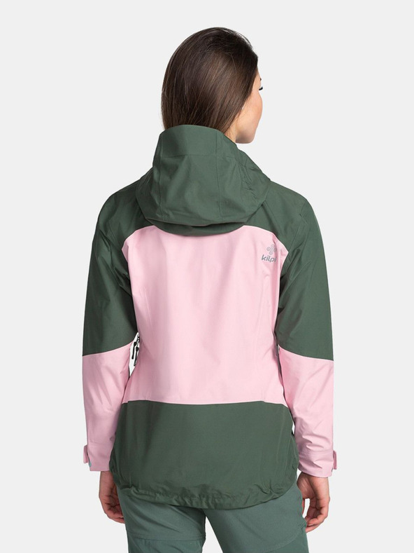 Kilpi Giacca impermeabile verde e rosa da donna Kilpi Mamba