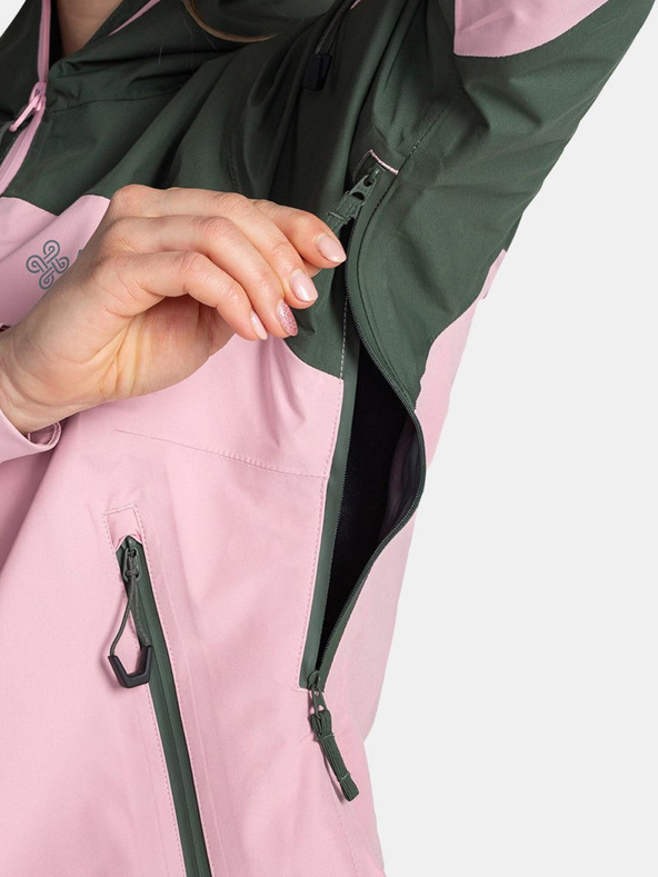 Kilpi Giacca impermeabile verde e rosa da donna Kilpi Mamba