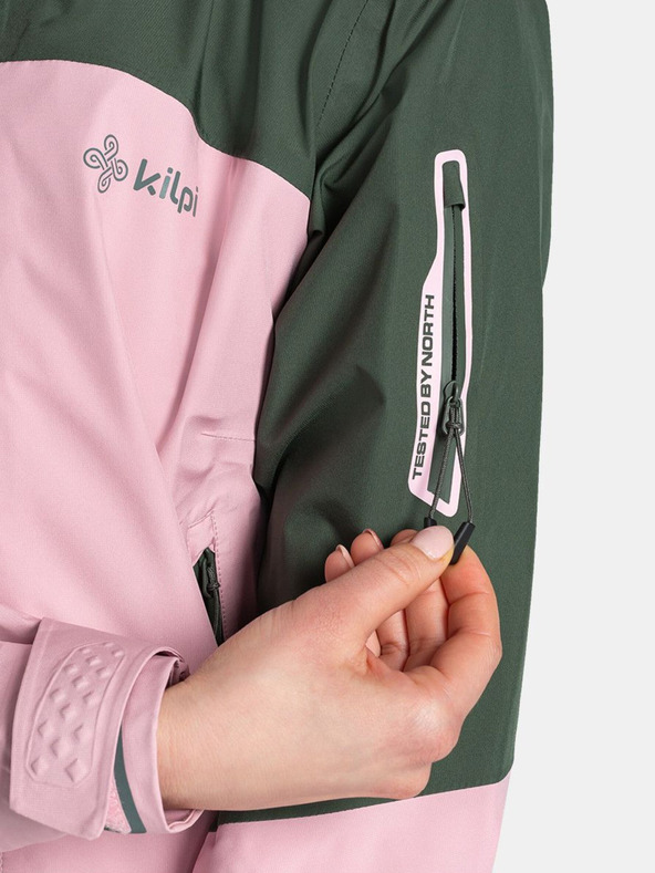 Kilpi Giacca impermeabile verde e rosa da donna Kilpi Mamba