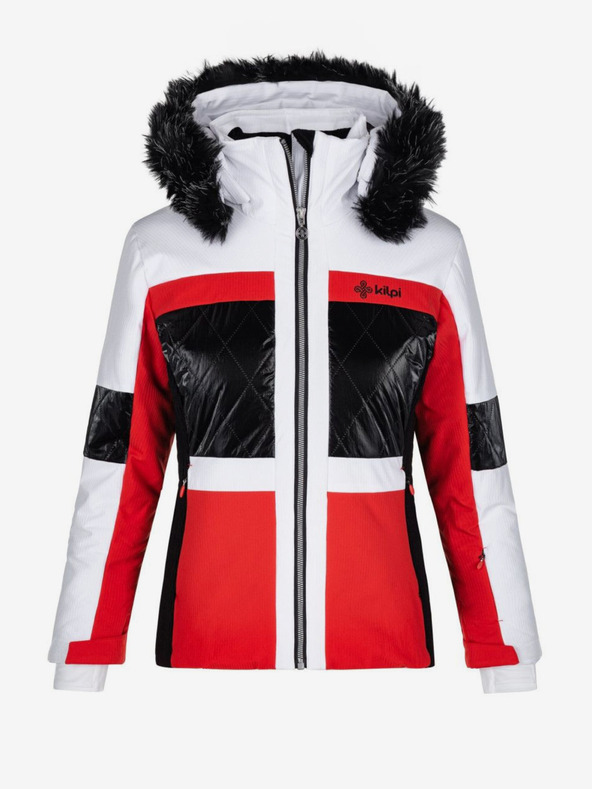 Kilpi Giacca invernale da donna bianca e rossa Kilpi Elza-W