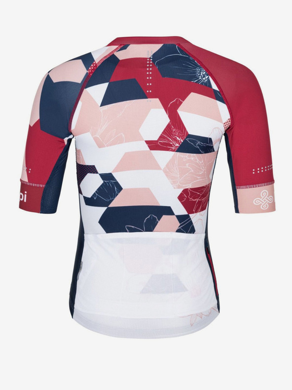 Kilpi Maglia da ciclismo Kilpi Adamello-W bordeaux e bianca da donna