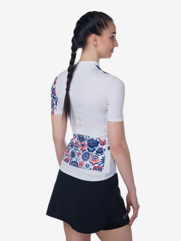 Kilpi Maglia da ciclismo a fiori blu e bianca da donna Kilpi ORETI
