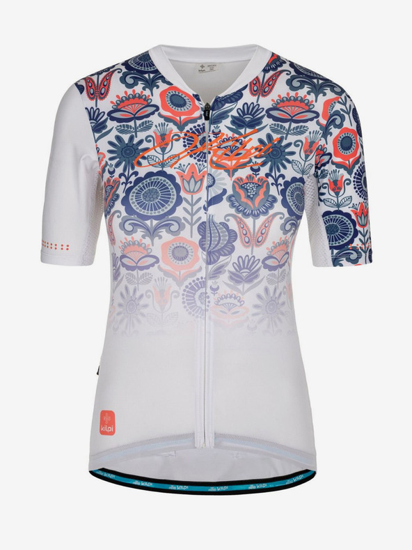 Kilpi Maglia da ciclismo a fiori blu e bianca da donna Kilpi ORETI