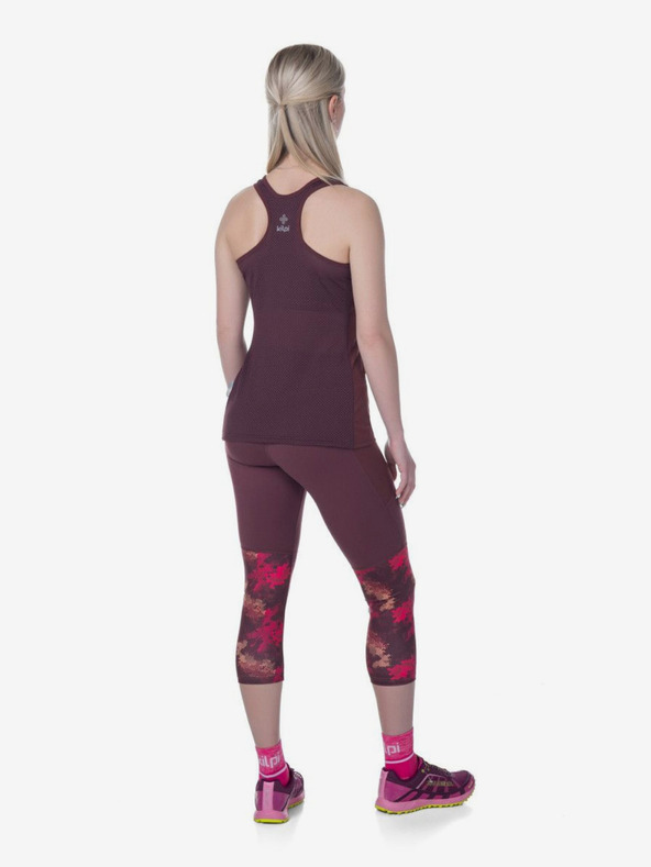 Kilpi Leggings sportivi a tre quarti da donna Kilpi Solas bordeaux