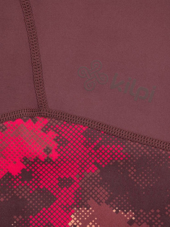 Kilpi Leggings sportivi a tre quarti da donna Kilpi Solas bordeaux