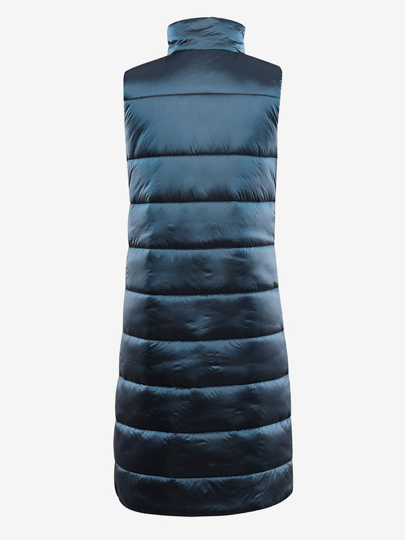 ALPINE PRO Gilet lungo trapuntato da donna con polso ALPINE PRO UREFA blu