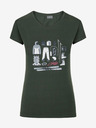 Kilpi T-shirt sportiva stampata verde scuro da donna Kilpi TORNES
