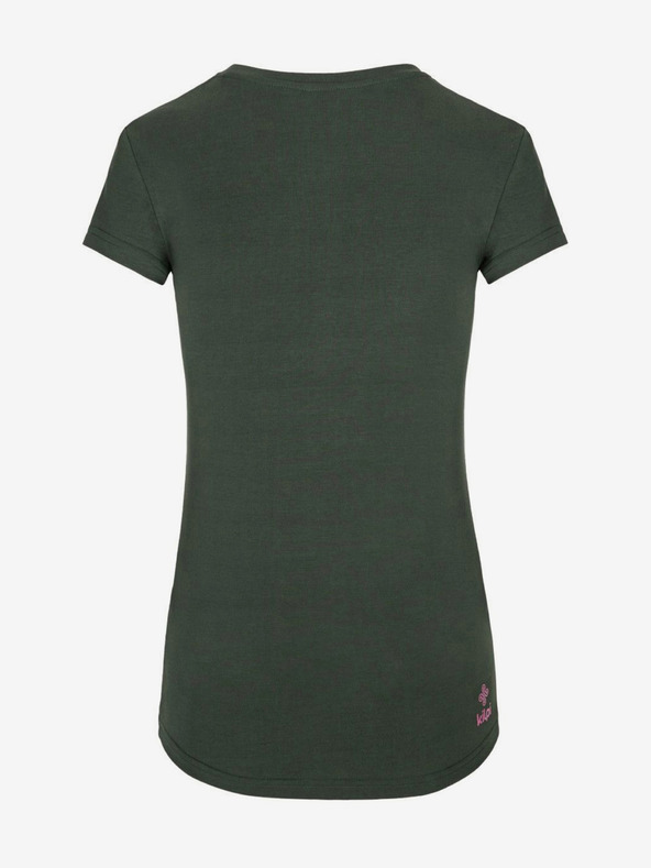 Kilpi T-shirt sportiva stampata verde scuro da donna Kilpi TORNES
