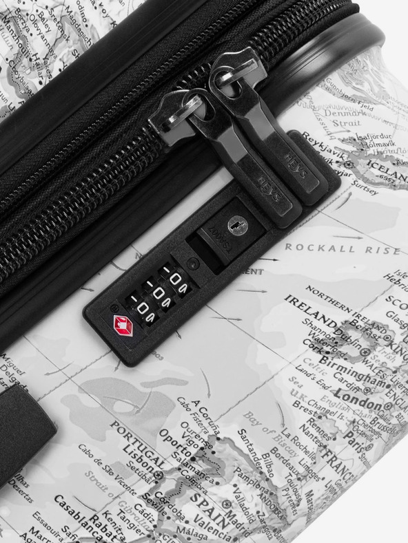 Heys Valigia da viaggio a fantasia bianca e nera Heys Journey 3G S