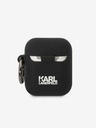 Karl Lagerfeld Logo 3D NFT Choupette Head Custodia in silicone per Airpods 1/2 Nero Karl Lagerfeld