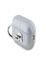Karl Lagerfeld PU Embossed Karl e Choupette Heads Case per AirPods Pro 2 Silver Karl Lagerfeld