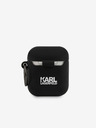 Karl Lagerfeld Custodia in silicone Rue St Guillaume per Airpods 1/2 nero Karl Lagerfeld
