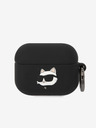 Karl Lagerfeld Logo 3D NFT Choupette Head Custodia in silicone per Airpods Pro Nero Karl Lagerfeld