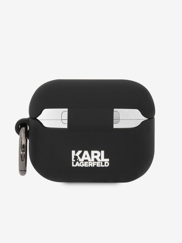 Karl Lagerfeld Logo 3D NFT Choupette Head Custodia in silicone per Airpods Pro Nero Karl Lagerfeld