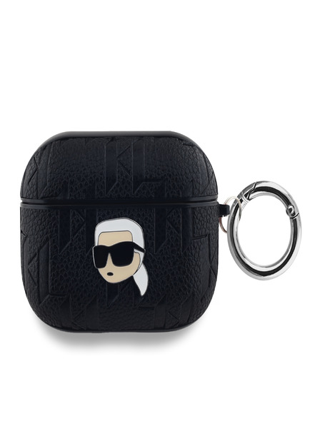 Karl Lagerfeld Karl Lagerfeld Custodia con testa di Karl in PU in rilievo per AirPods Pro nero