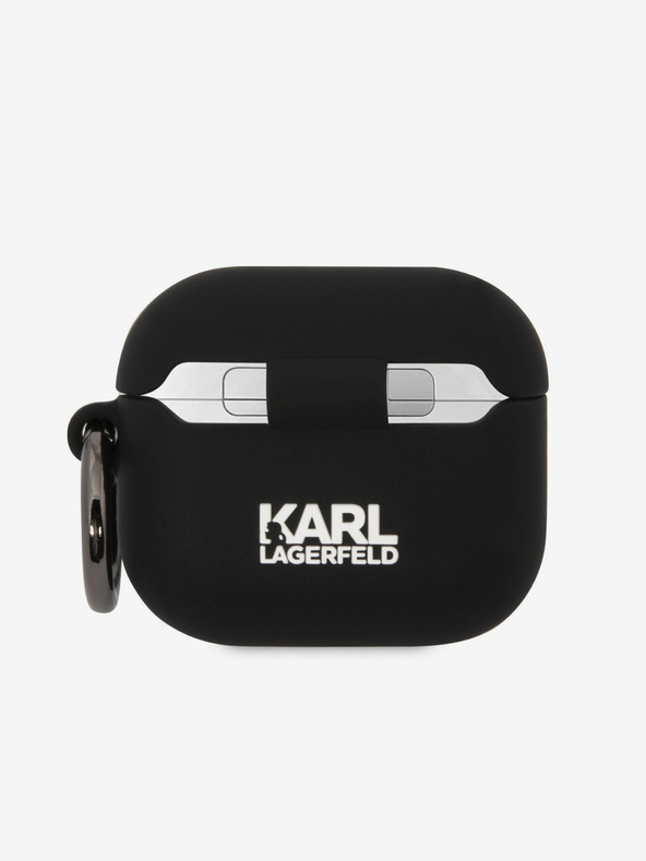 Karl Lagerfeld Custodia in silicone 3D con logo Karl e Choupette per AirPods 3 nero Karl Lagerfeld