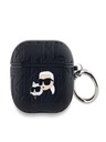 Karl Lagerfeld Karl Lagerfeld Custodia con teste di Karl e Choupette in PU in rilievo per AirPods 3 nero