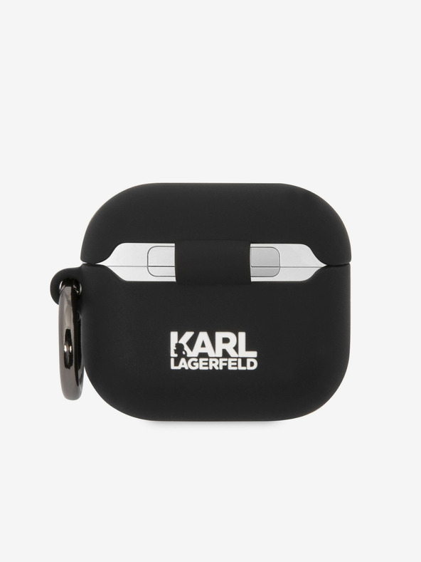 Karl Lagerfeld Custodia in silicone con logo 3D NFT Choupette Head per Airpods 3 nero Karl Lagerfeld