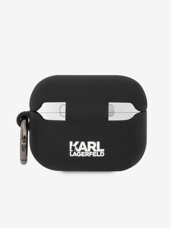 Karl Lagerfeld Logo 3D NFT Karl Head Custodia in silicone per Airpods Pro Nero Karl Lagerfeld