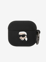 Karl Lagerfeld Logo 3D NFT Karl Head Custodia in silicone per Airpods 3 Nero Karl Lagerfeld