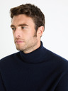 Celio Maglione dolcevita in cashmere blu scuro da uomo Celio Jehigh