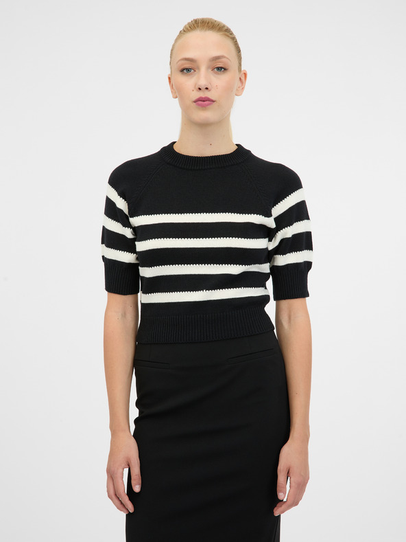 Orsay Maglione nero a maniche corte da donna ORSAY