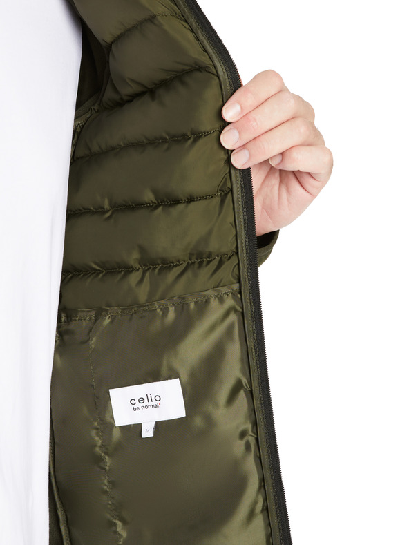 Celio Gilet con cappuccio da uomo color kaki Celio Jushellsl
