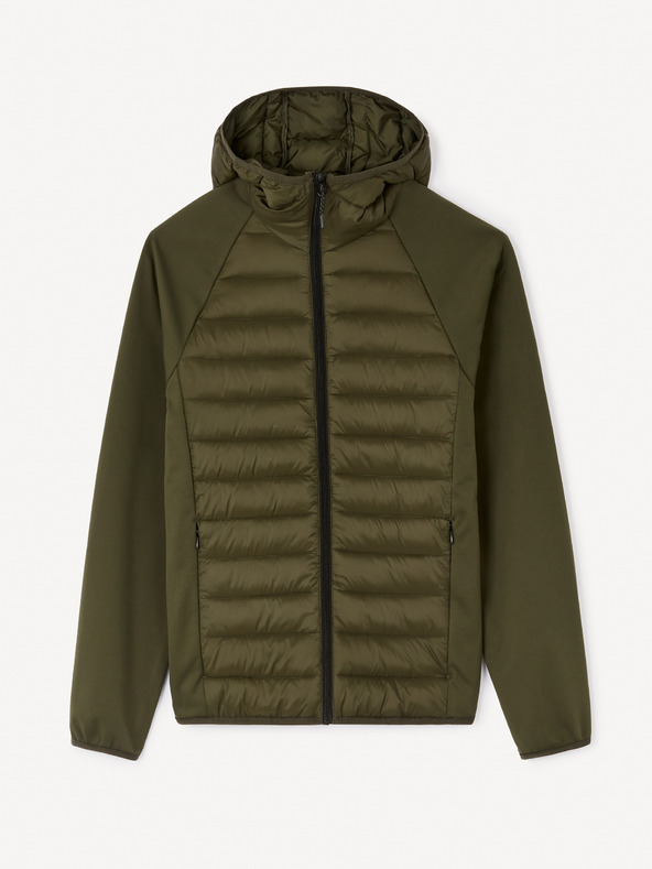Celio Gilet con cappuccio da uomo color kaki Celio Jushellsl