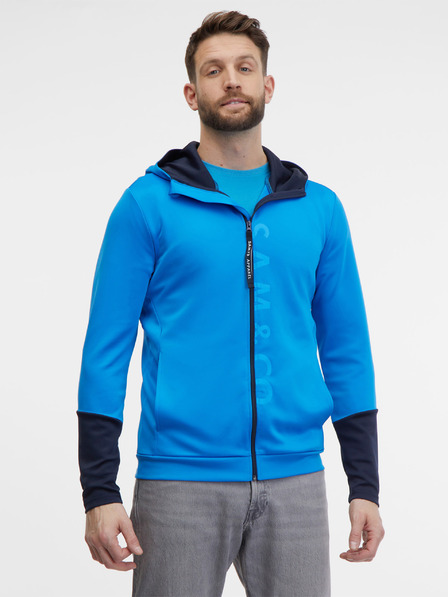 Sam 73 Felpa con cappuccio blu da uomo con cerniera SAM 73 Emanuel