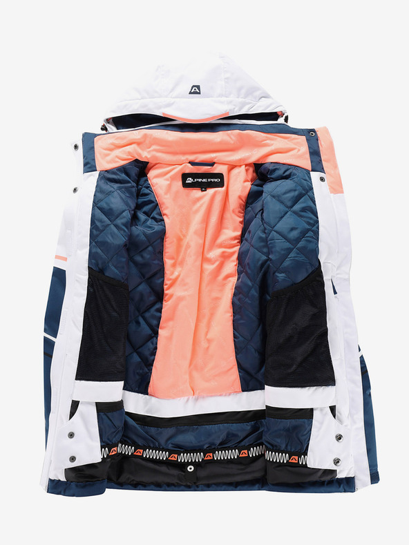 ALPINE PRO giacca da sci donna con membrana ptx ALPINE PRO ZARIBA bianco