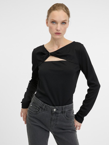 Orsay Camicia nera da donna a maniche lunghe ORSAY