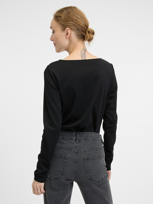 Orsay Camicia nera da donna a maniche lunghe ORSAY