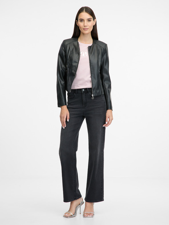 Orsay Giacca di pelle nera da donna ORSAY