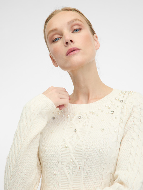 Orsay Abito al ginocchio da donna crema ORSAY