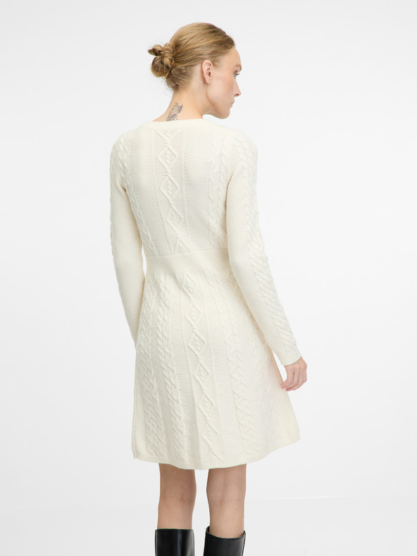 Orsay Abito al ginocchio da donna crema ORSAY