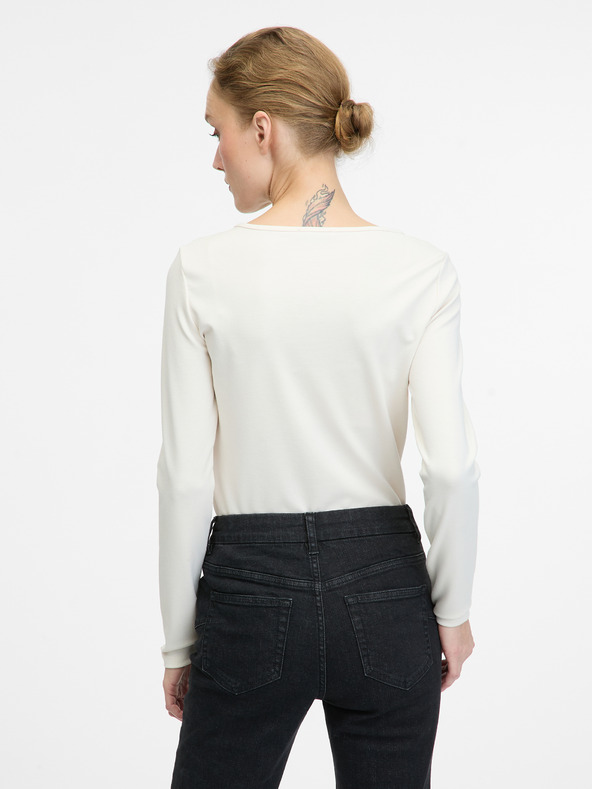 Orsay Camicetta da donna a maniche lunghe color crema ORSAY