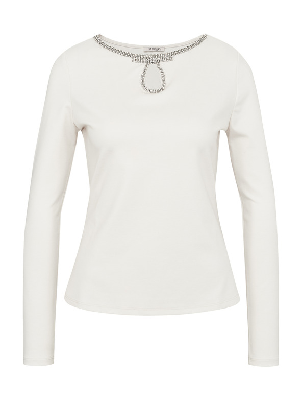 Orsay Camicetta da donna a maniche lunghe color crema ORSAY