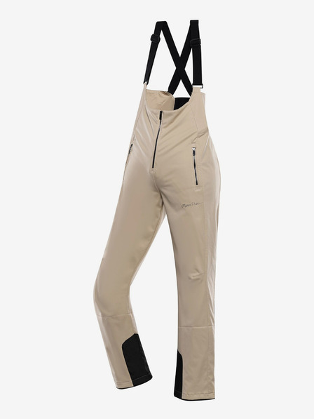 ALPINE PRO Pantaloni softshell da sci da donna con membrana ALPINE PRO GERANA bianco pepe