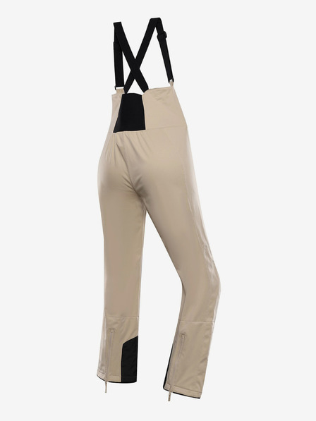 ALPINE PRO Pantaloni softshell da sci da donna con membrana ALPINE PRO GERANA bianco pepe