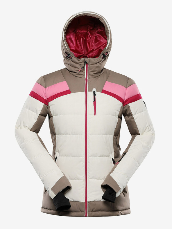 ALPINE PRO Piumino da sci da donna con membrana in ptx ALPINE PRO FERERA creme