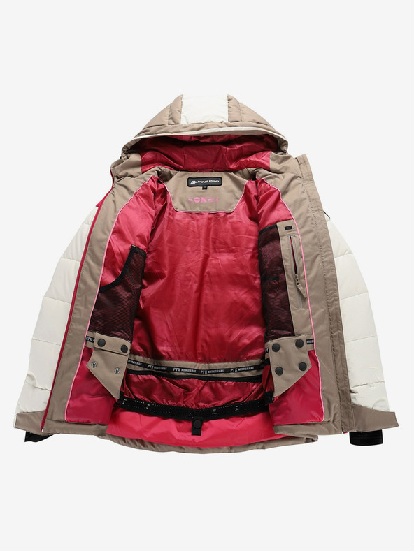 ALPINE PRO Piumino da sci da donna con membrana in ptx ALPINE PRO FERERA creme